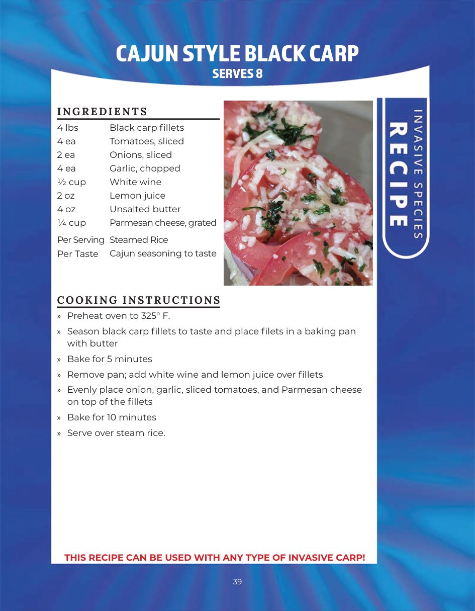 Original recipe page: CAJUN STYLE BLACK CARP