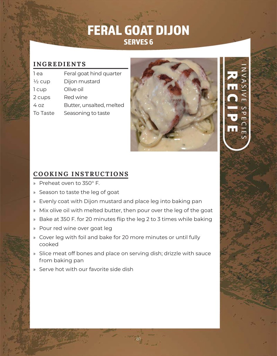 Original recipe page: FERAL GOAT DIJON