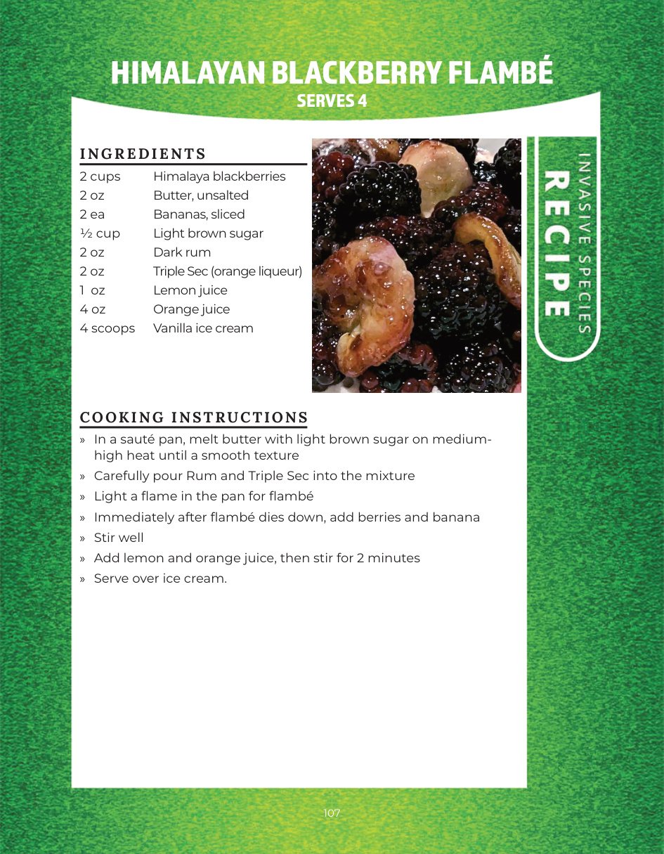 Original recipe page: HIMALAYAN BLACKBERRY FLAMBÉ