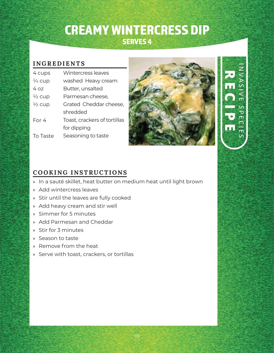 Original recipe page: CREAMY WINTERCRESS DIP